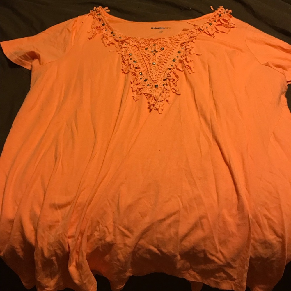 Orange cotton top